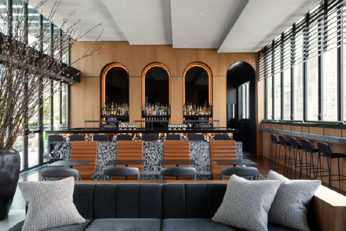 The Amazing Rooftop Bar Design Project of BHDM Designed in New York City