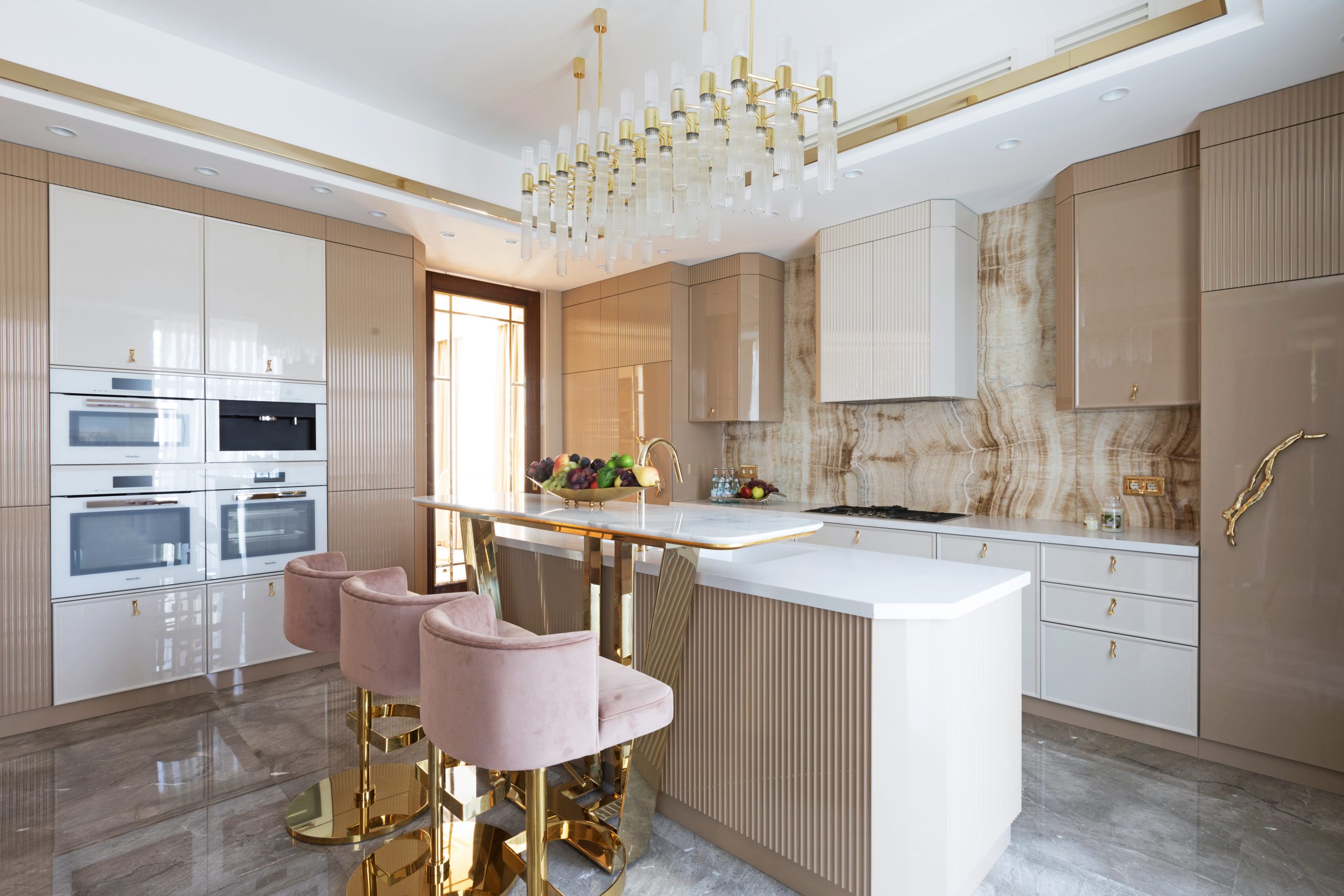 pink kitchen - pink interiors