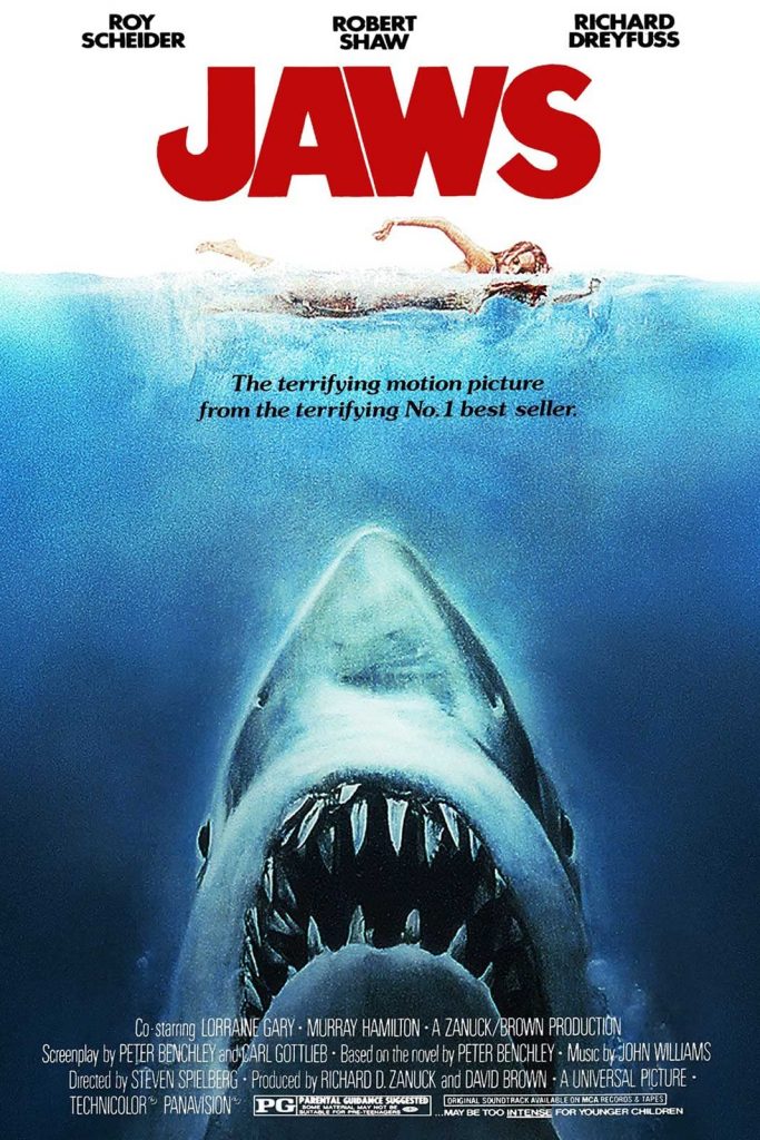 5 HORROR CLASSICS TO WATCH THIS HALLOWEEN - MOVIE NIGHT WITH THE PULLCAST TEAM - JAWS the movie featuring the shark drawer handle