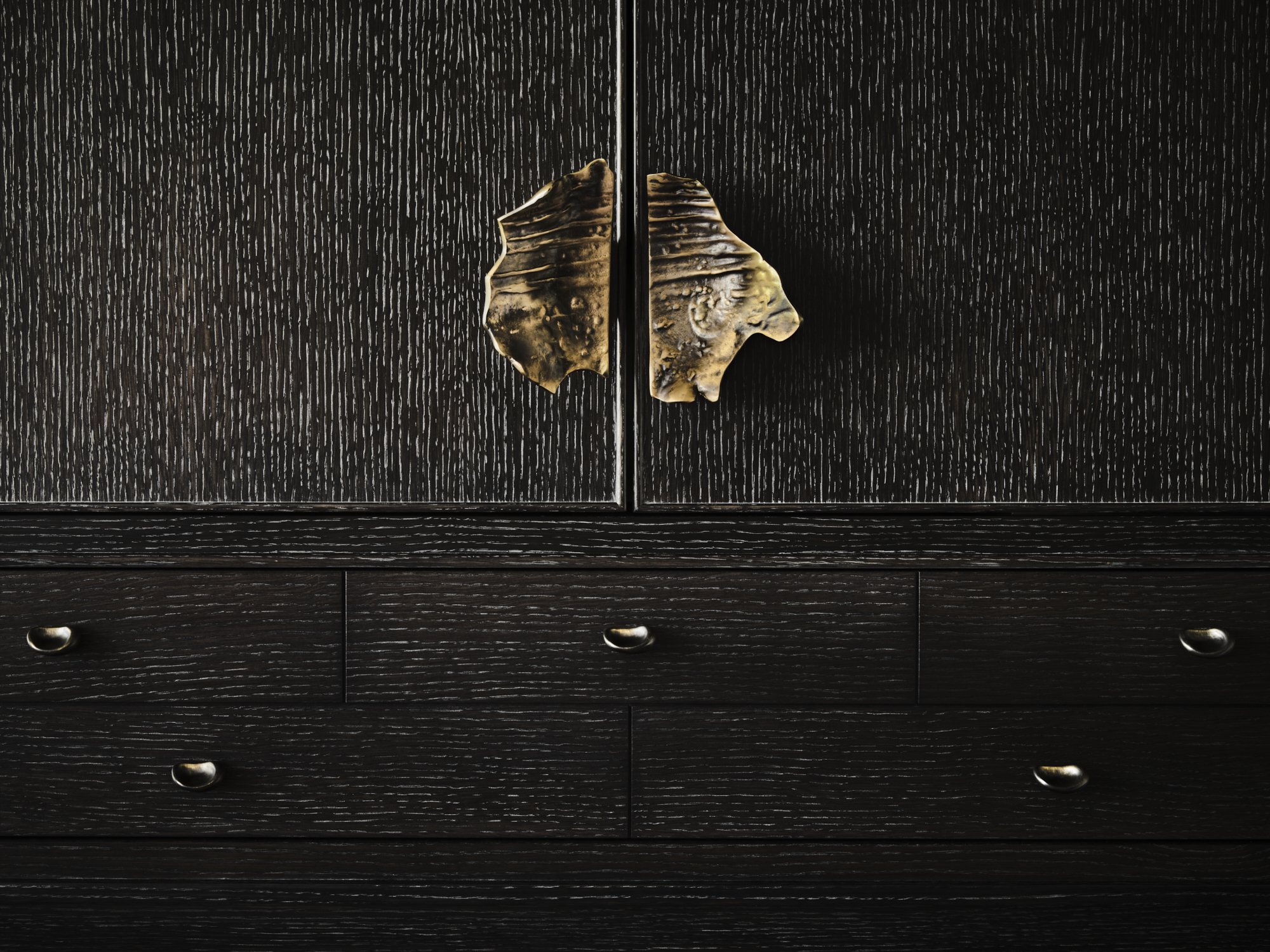 Nicole Hogarty Designs ft. PullCast's Leaf Handles and Ergos Drawer Handles